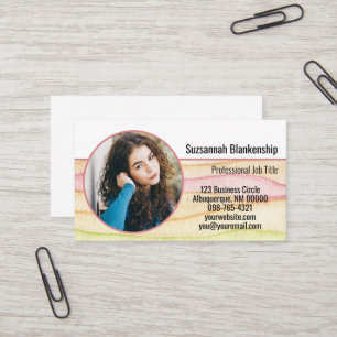 Carte de visite ronde personnalisée avec photo  