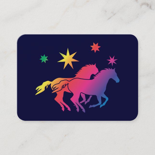 Carte de visite ronde pour professionnels de l'équ (Devant)