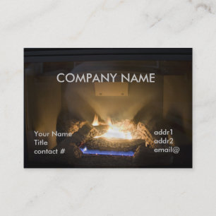 Carte De Visite rondins du feu de gaz naturel