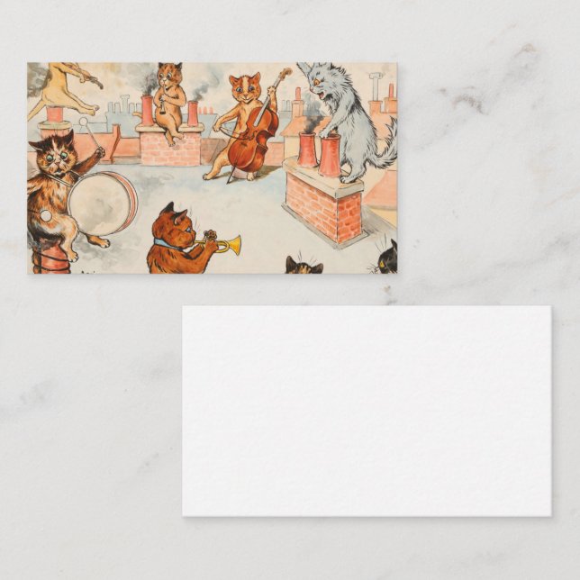 Carte De Visite Roof Top Band par Louis Wain (Devant / Derrière)