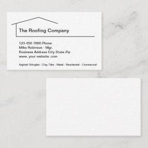 Carte De Visite Roofing Services Professionnel
