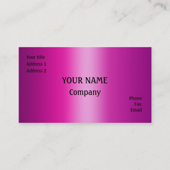 Carte De Visite Rose (Devant)
