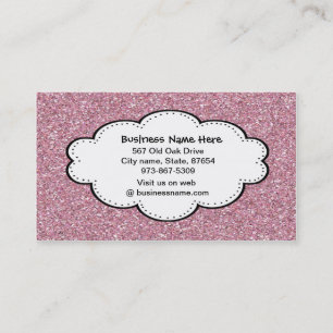 Carte de visite rose à la mode de parties