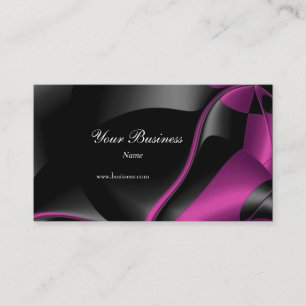 Carte de visite rose abstrait noir
