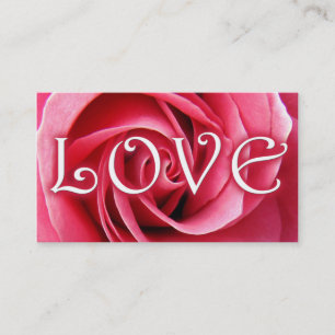 Carte De Visite rose amoureux