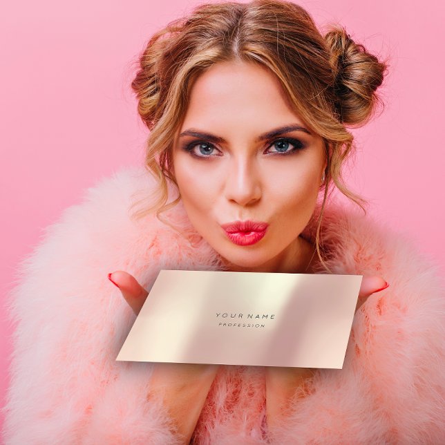 Carte De Visite Rose Blush Pearly Abstrait Minimal Silk Metallic (Rose Blush Pearly Abstract Minimal Silk Metallic Business Card)