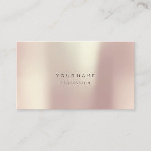 Carte De Visite Rose Blush Pearly Abstrait Minimal Silk Metalux