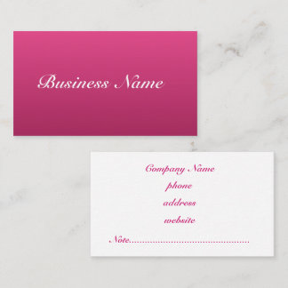 Carte de visite rose chaud