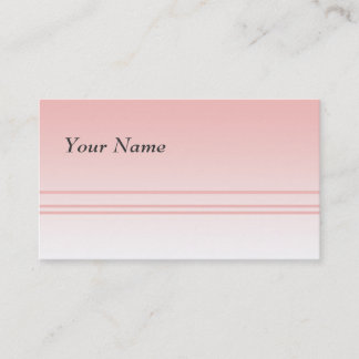 Carte De Visite Rose chaud. Conception élégante simple