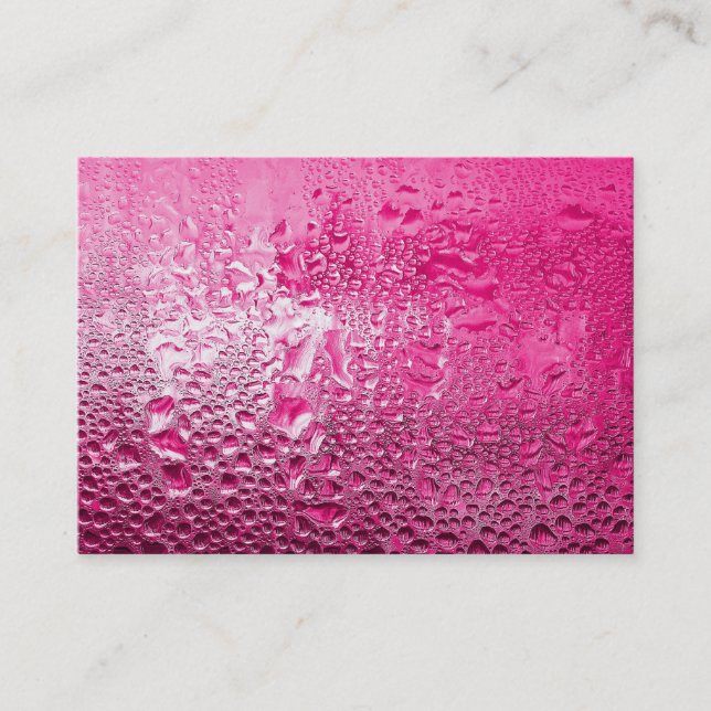 Carte De Visite Rose chaud et humide (Devant)