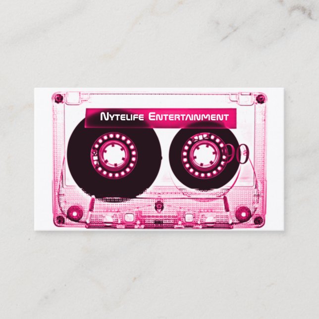Carte De Visite Rose Chaud (Fille)  Mixtape (Devant)
