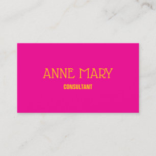 Carte De Visite Rose Chaud Orange Moderne Professionnel Tendance F