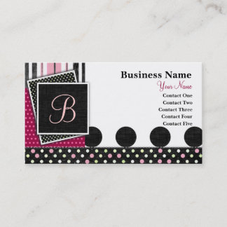 Carte de visite rose chic Krystal