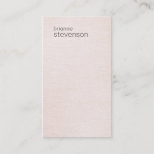 Carte de visite rose clair moderne et minimaliste
