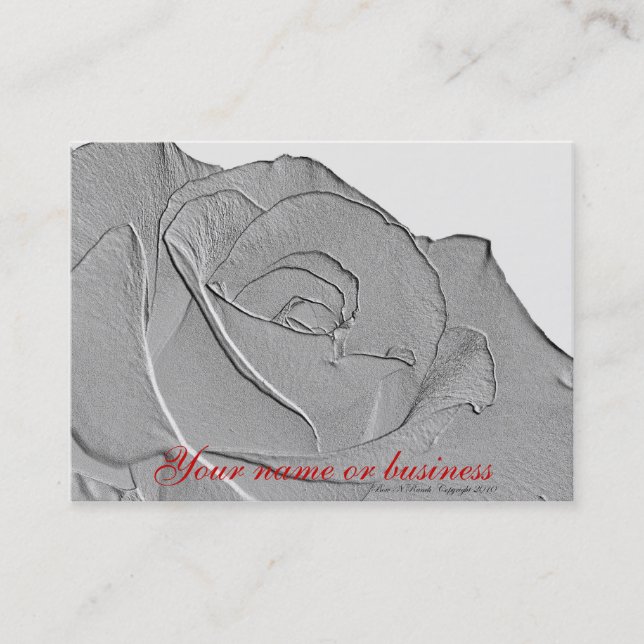 Carte de visite rose d'argent élégant (Devant)