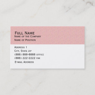 Carte de visite rose de base