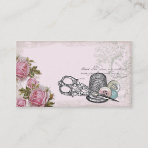 Carte de visite ROSE de couture de notions