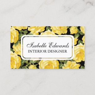 Carte de visite rose de cru elegent floral de