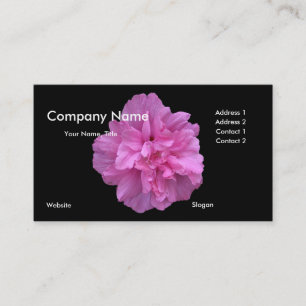 Carte de visite rose de fleur
