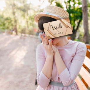 Carte De Visite Rose de l'artiste du clou d'or Script Logo géomé