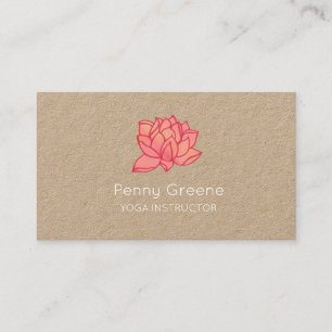 Carte de visite rose de Lotus