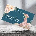 Carte De Visite Rose de nettoyage de maison Gold Spray Floral mode<br><div class="desc">Rose de nettoyage de maison Gold Spray moderne Floral Turquoise Carte de visite.</div>