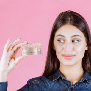 Carte De Visite Rose de Parties scintillant de maquillage Artiste 