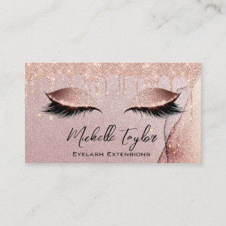 Carte De Visite Rose de Parties scintillant de maquillage Artiste 
