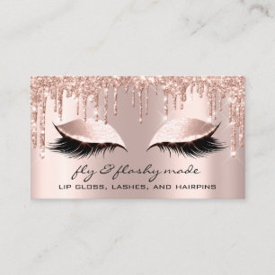 Carte De Visite Rose de Parties scintillant Eyelash