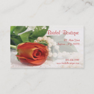 Carte de visite rose de perles