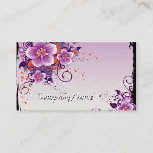Carte De Visite Rose de prairie à fleurs violettes