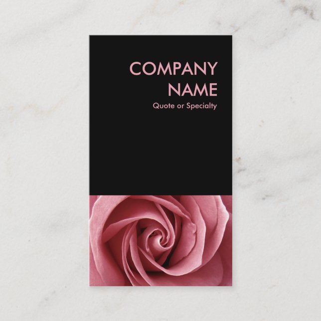 Carte De Visite rose de rose (Devant)