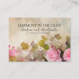 Carte de visite Rose de Shabby