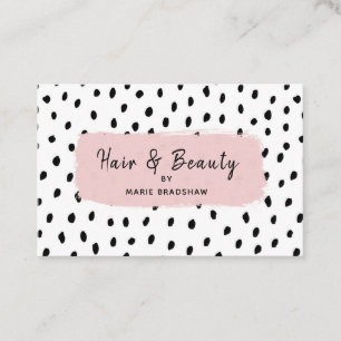 Carte de visite rose de traçage et de beauté de