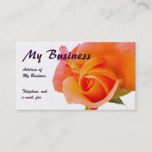 Carte de visite rose d'orange