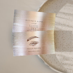 Carte De Visite Rose du logo de maquillage professionnel Lashes Br