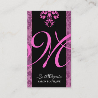 Carte De Visite rose du monogramme 311-Marley aussi