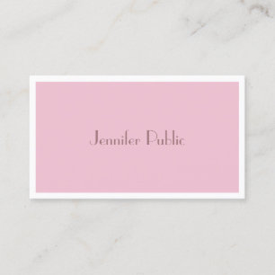 Carte De Visite Rose élégant tendance Couleur moderne Modèle desig