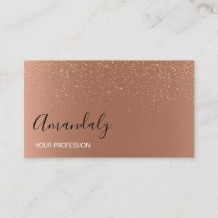 Carte De Visite Rose en cuivre de l'ARTISTE MAKEUP moderne