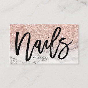 Carte De Visite rose en marbre de parties scintillant d'or à écr