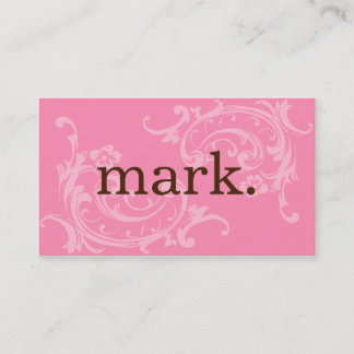Carte de visite rose et Brown