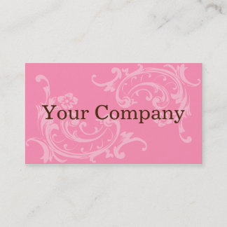 Carte de visite rose et Brown