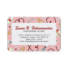 Carte de visite rose et mignonne pour infirmière