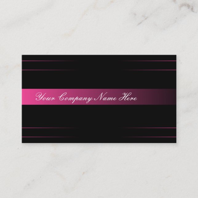 Carte De Visite Rose et noir Mode (Devant)
