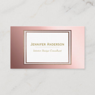 Carte De Visite Rose et or de rose floraux