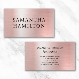 Carte De Visite Rose et or rose Glam