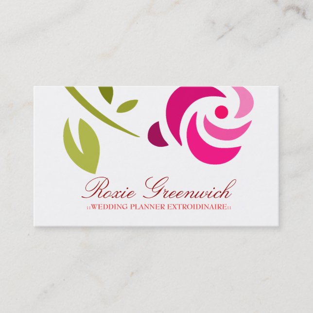 CARTE DE VISITE ROSE EXTROIDINAIRE DE 311 ROSES (Devant)