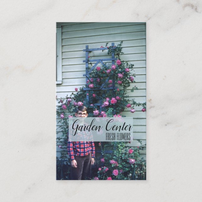 Carte De Visite Rose Fleurs fraîches Antique (Devant)