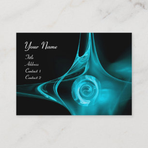 Carte De Visite ROSE FRACTAL SWIRLS ABSTRAITS violet bleu noir