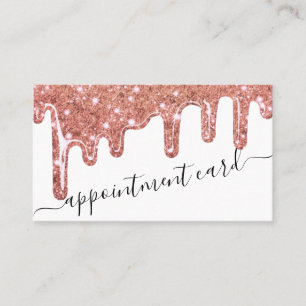 Carte De Visite Rose Gold Chunky Parties scintillant épais Déchets